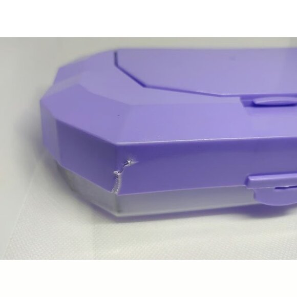 Sterilite Small Pencil Box Plastic, Clear/Purple Fair Condition - Picture 2 of 7